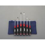 EA557AV-600 6本組 ドライバー(貫通柄/ケース付) エスコ