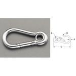 EA638JV-5 50.8x 4.8mm スプリングフック(ステンレス製) エスコ