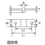 チェーンホルダー (Φ6.0mmチェーン用/固定型) エスコ