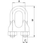 5mm ワイヤーロープクリップ(ステンレス製) エスコ