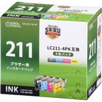 INK-B211B-4P 互換インク Brother対応  B211B オーム電機