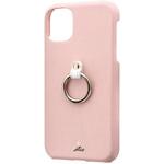 iPhone11リング付PUレザーシェルケース「SHELLRINGKatie」 スタンド機能 LEPLUS