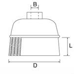75mm/M10 ワイヤーブラシ(カップ型/スチール製ツイスト) エスコ