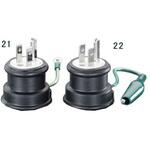EA940BA-22 AC125V/15A 防水アースアダプター(逆接地型) エスコ