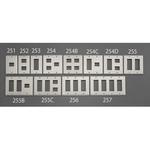EA940CE-254 メタル製プレート(3個 /2列) エスコ