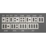 EA940CE-254B プレート (4個/2列/メタル製) エスコ