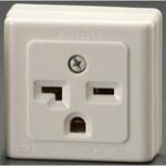 250V/20A 接地付角型コンセント(接地2P) エスコ