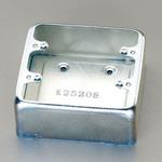 124x120x50mm 露出スイッチボックス(ハブ無/2個用) エスコ