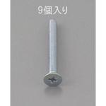 EA949NA-625 M6 x25mm 皿頭小ねじ(三価クロメート/9本) エスコ