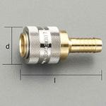 EA140GC-6 6mm ウレタンホースカップリング(真鍮製/ワンプッシュ) エスコ