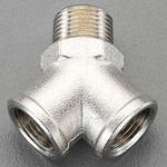 EA141CB-4 R 1/2"xG 1/2" Y型コネクター(真鍮製) エスコ