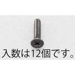M4x20mm 皿頭小ねじ(ステンレス/黒色/12本) エスコ