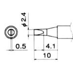 EA304AG-14 2.4mm  交換用こて先 エスコ
