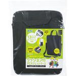 クッション付PCタブレットケース ショルダー付 ブラック アーテック