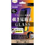 RT-P44F/PG iPhone 15 Pro Max / 15 Plus ガラスフィルム 10H 180° 覗き見防止 レイ・アウト