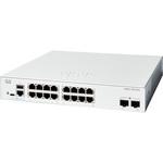 C1300-16T-2G Catalyst 1300 マネージド スイッチ 16 ポート GE 2x1GE SFP 金属筐体 静音ファンレス Cisco(シスコ)