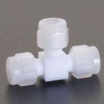 EA425HF-4 4mm ユニオン(ティー /フッ素樹脂製) エスコ