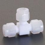 EA425HF-6 6mm ユニオン(ティー /フッ素樹脂製) エスコ
