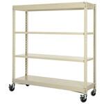 EA976DV-150B 1500x450x1800mm/150kg/4段 スチール棚/キャスター付 エスコ