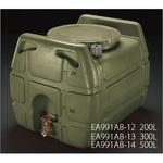 EA991AB-12 200L ポリエチレン給水容器(バルブ付/OD色) エスコ