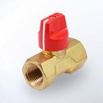 黄銅製ロック機能付ボールバルブ(ツマミハンドル)(レデューストボア) ハマイ