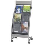 パンフレットスタンド 3段 全画表示タイプ グレー PSL-Cシリーズ ナカキン