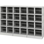 TJL-S-64T ロッカー_多目的樹脂ロッカー6列4段24人用扉なし中棚あり アイリスチトセ