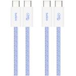 BoostCharge 240W USB-C to Cソフトケーブル 1.5M 2本セット ブルー BELKIN(ベルキン)