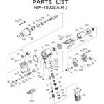 インパクトレンチ (ワンハンマタイプ)NW-1600SA(R) 部品 日本ニューマチック工業