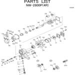 インパクトレンチ (ワンハンマタイプ)NW-2800P(4R) 部品 日本ニューマチック工業