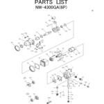インパクトレンチ (ワンハンマタイプ)NW-4300GA(6P) 部品 日本ニューマチック工業