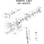 インパクトレンチ (ツーハンマタイプ) NW-10HPA(P) 部品 日本ニューマチック工業