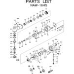 インパクトレンチ (ツーハンマタイプ) NAW-16HS 部品 日本ニューマチック工業