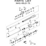 ストレートグラインダ NHG-65LD-75 部品 日本ニューマチック工業