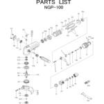 アングルグラインダ NGP-100 部品 日本ニューマチック工業