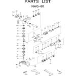 アングルグラインダ NAG-60 部品 日本ニューマチック工業