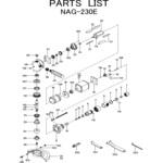 アングルグラインダ NAG-230E 部品 日本ニューマチック工業