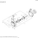 P022-053030 リコイルスタータ部品 エンジンカッター EC7412S(製造番号55003441-) 新ダイワ