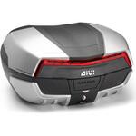 V58N MAXIA 5 Top Case color Black with Silver Covers and Red Reflector 58 Liters fits MonoKey plate GIVI(ジビ)