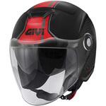 H125FTHBR58 ジェットヘルメット 12.5 GRAPHIC TOUCH マットブラック/レッド サイズ 58/M GIVI(ジビ)