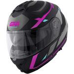HX21RNBBP54 フリップアップヘルメット X.21 EVO NUMBER LADY マットブラック/チタン/ピンク サイズ 54/XS GIVI(ジビ)