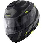 HX21RNBBY56 フリップアップヘルメット X.21 EVO NUMBER マットブラック/チタン/イエロー サイズ 56/S GIVI(ジビ)