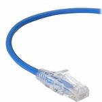 Slim-net CAT6A細径パッチケーブル 28AWG 青 500MHz PVC 4.5m BLACK BOX