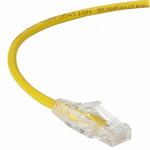 C6APC28-YL-15 Slim-net CAT6A細径パッチケーブル 28AWG 黄 500MHz PVC 4.5m BLACK BOX