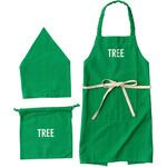 キッズエプロン 三角巾・巾着付き レップ