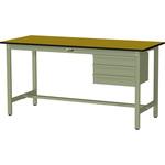 ワークテーブル300シリーズH900固定式(3段(深型W500mm)キャビネット付き) 山金工業