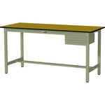 ワークテーブル300シリーズH900固定式(2段(浅型W394mm)キャビネット付き) 山金工業