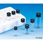 スピッチバイアル 無色 +穴あきキャップ 黒 +フッ素PTFE/シリコンパッキン 組合せセット NEG(日電理化硝子)