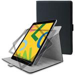 iPad 10.2インチ 第9/8/7世代 (2021/2020/2019年) ケース カバー 手帳型 フラップ ソフトレザー マグネット 360度回転 ハンドベルト ブラック エレコム