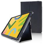 iPad 10.2インチ 第9/8/7世代 (2021/2020/2019年) ケース カバー 手帳型 フラップ ソフトレザー ハンドベルト 軽量 ブラック エレコム